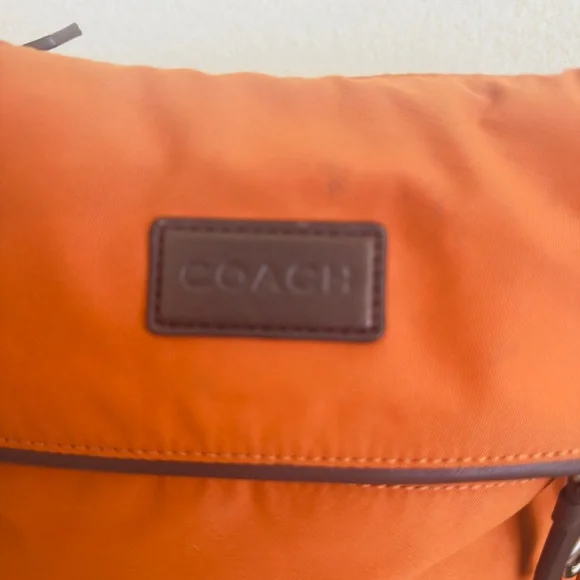 Coach “Varik” Unisex Crossbody/Messenger  Bag in Burnt Orange Color - Picture 5 of 13
